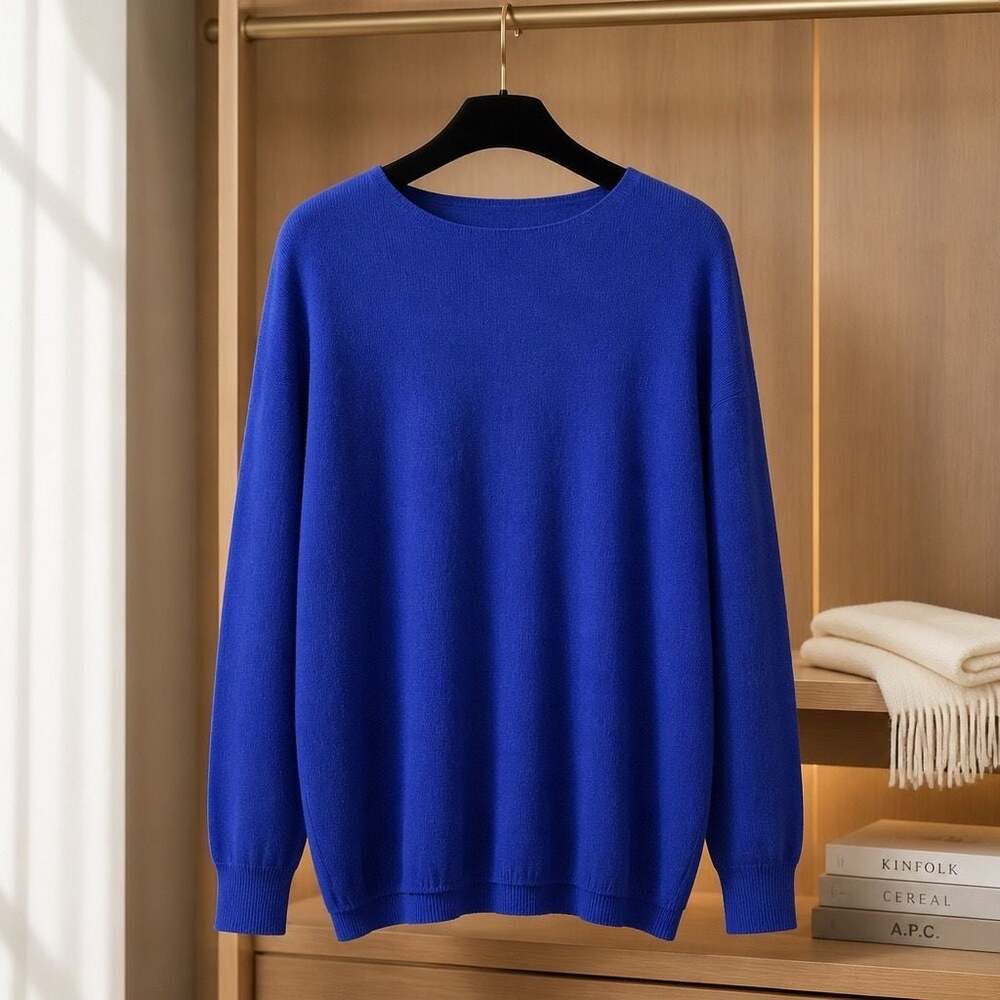 Eileen Fisher 100% Royal Alpaca V-Neck Boxy Sweater #816 - Picture 2 of 7